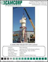 CAMCORP cyclone project profile for aspiration for wood working machinery