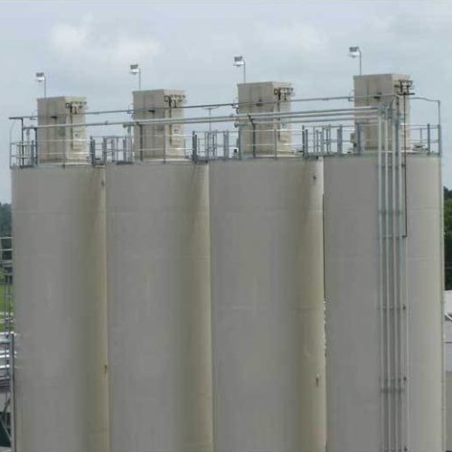 4 installed CAMCORP bin vents on top of silos