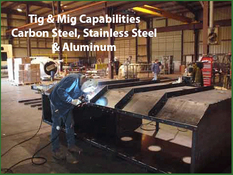 Tig and Mig welding at CAMCORP manufacturing facility