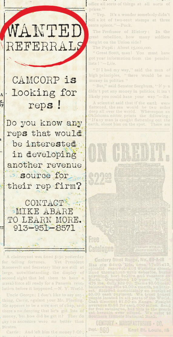 wanted referrals ad